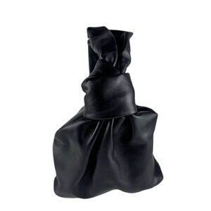 Bottega Veneta Leather Knot Black Double Handbag